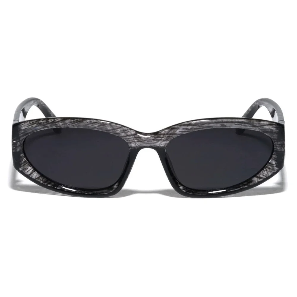 Womens Gray Oval Sunglasses Fashion Designer Style‎ Shades Street Wear Lentes